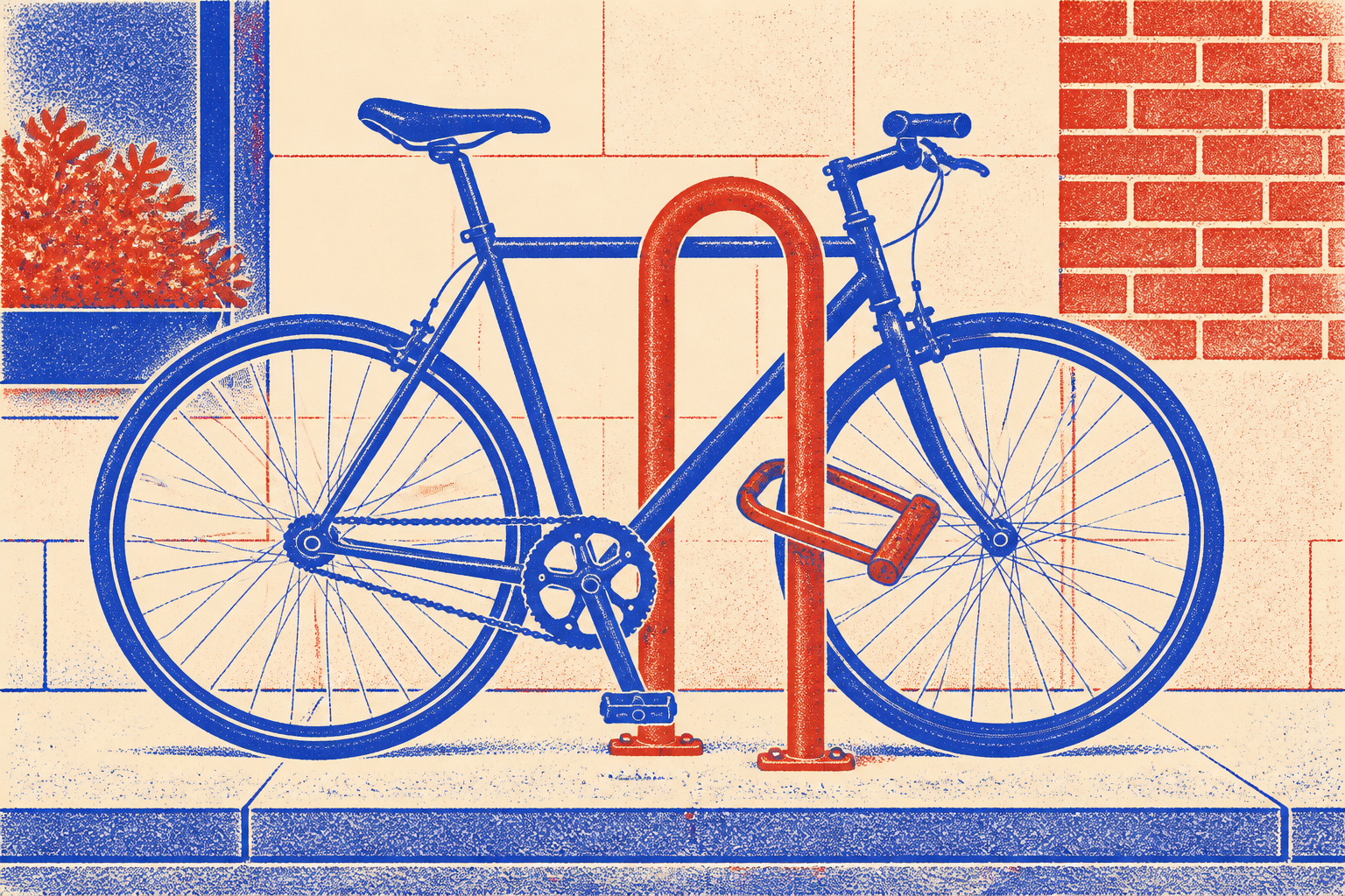 comment attacher correctement un antivol U vélo à un arceau point fixe