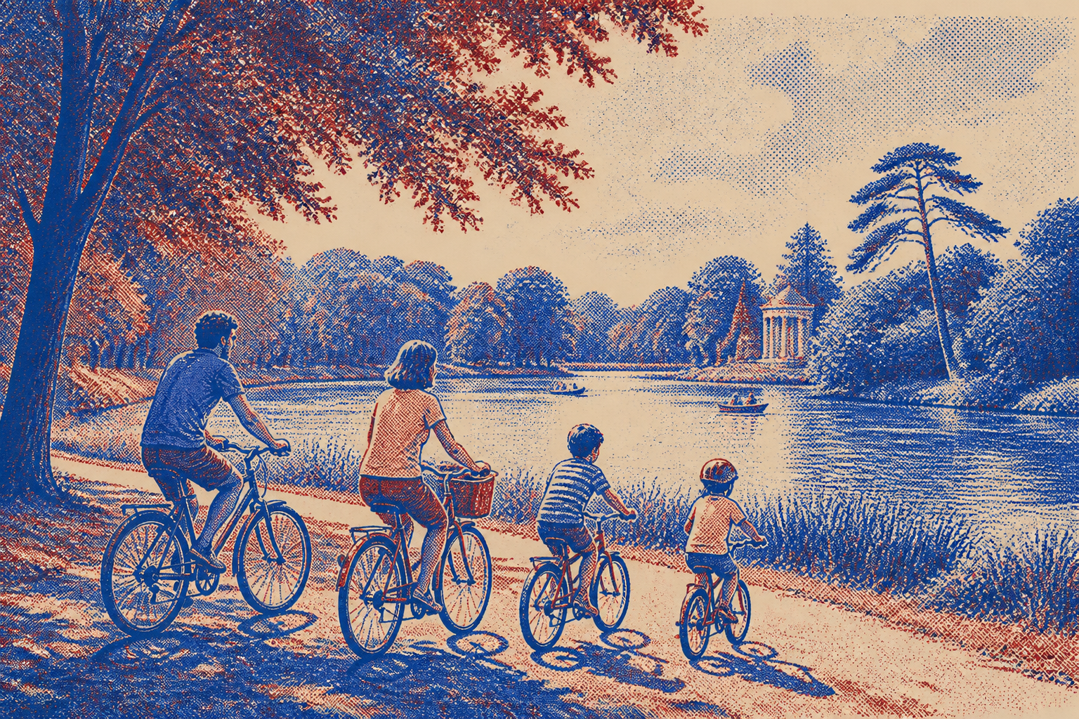 balade vélo Paris Bois de Vincennes famille lac Daumesnil Risograph