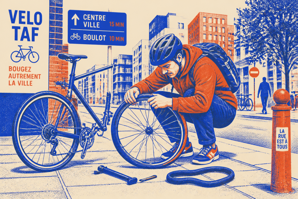 réparer une crevaison de vélo, guide pratique vélotaf Traajet