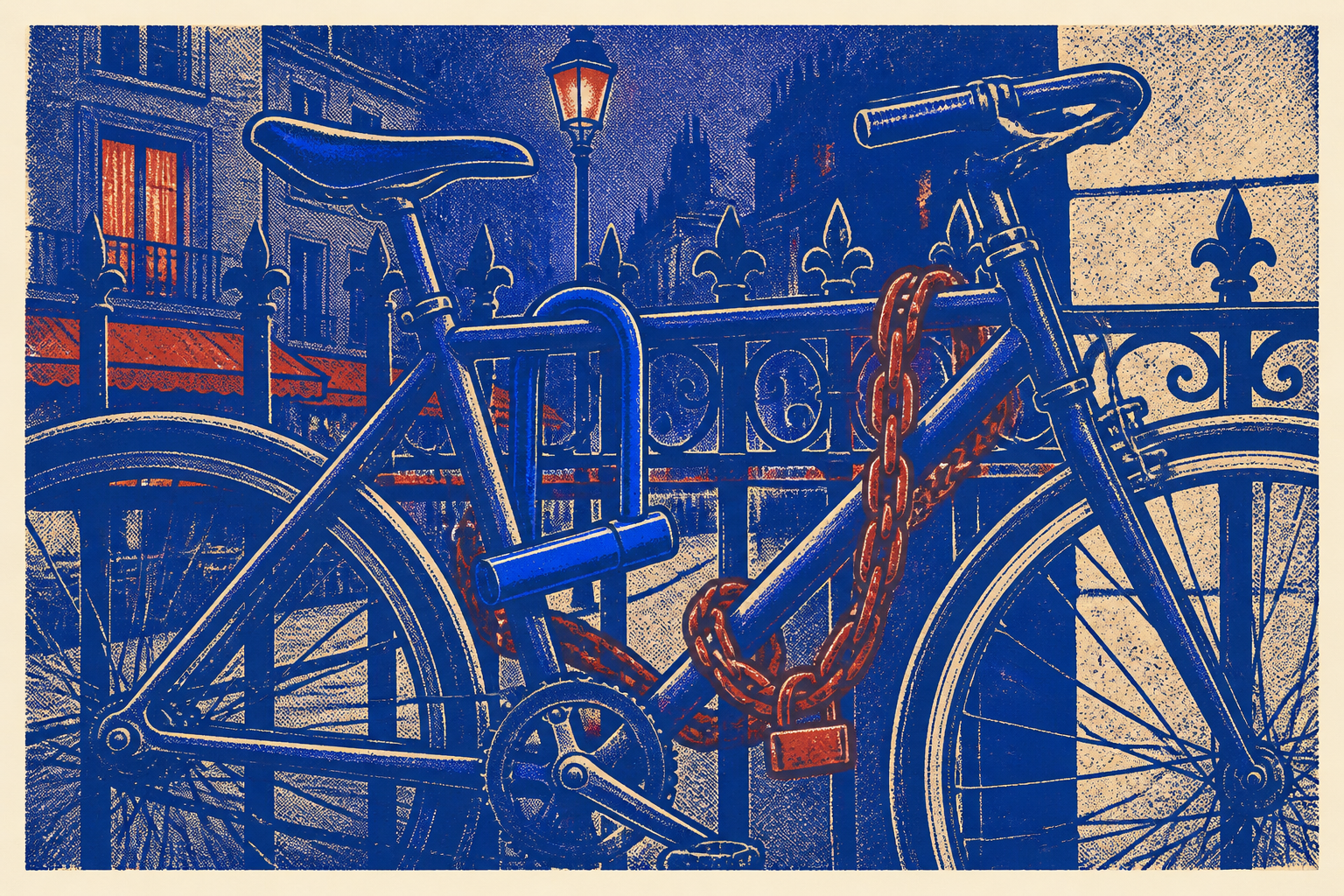 stratégie double antivol vélo urbain sécurité maximale illustration