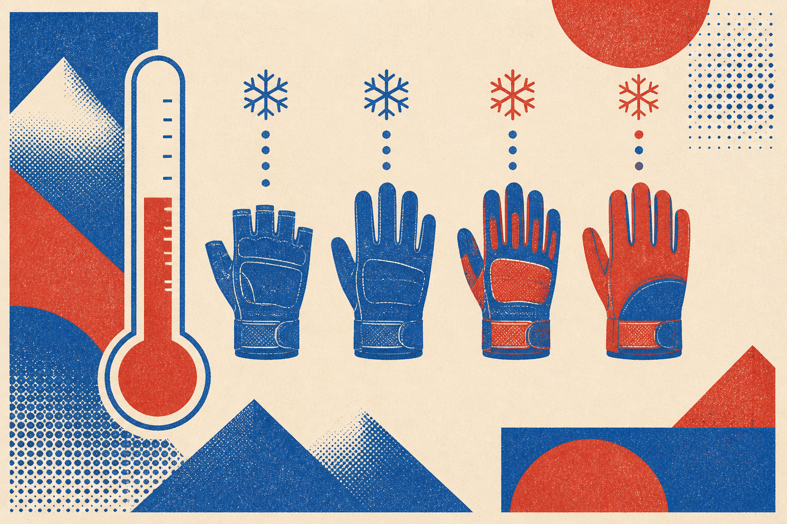guide températures gants vélo hiver isolation thermique -10 à 0 degrés