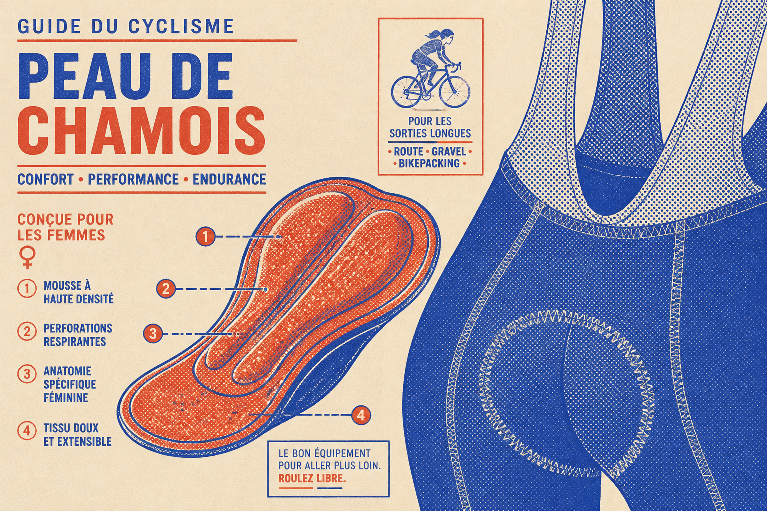 peau de chamois cuissard vélo femme anatomie feminine critères choix