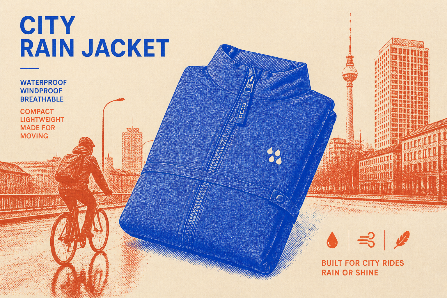 veste pluie vélo budget vélotaf urbain imperméable abordable