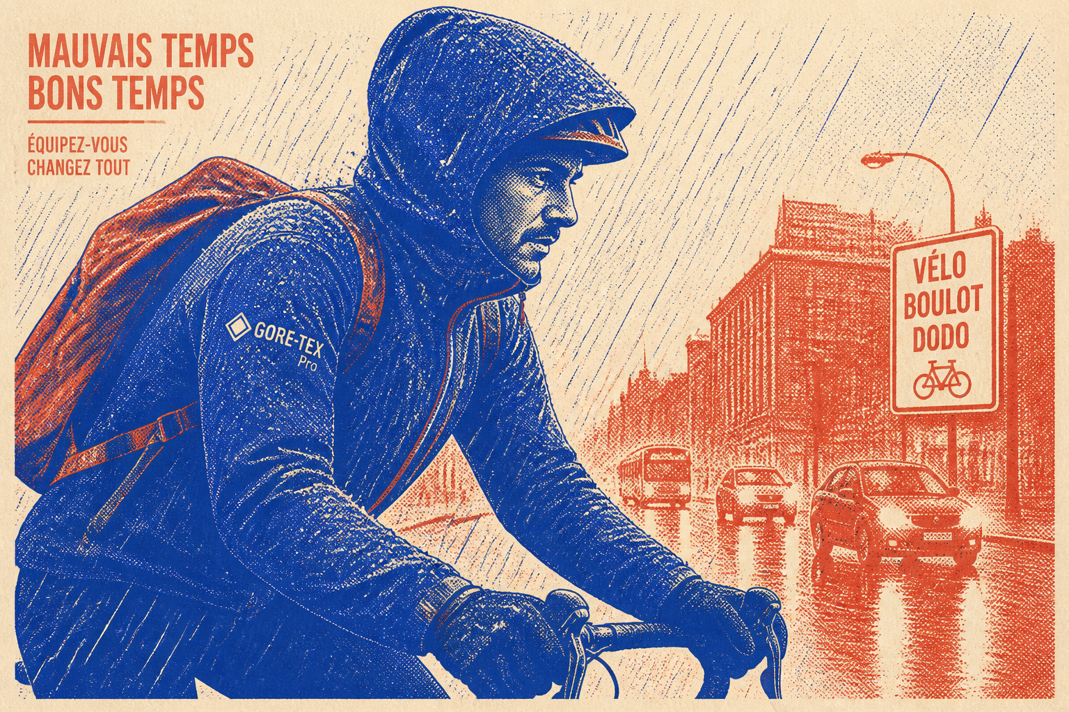 veste pluie vélo premium Gore-Tex imperméable respirante pluie intense vélotaf