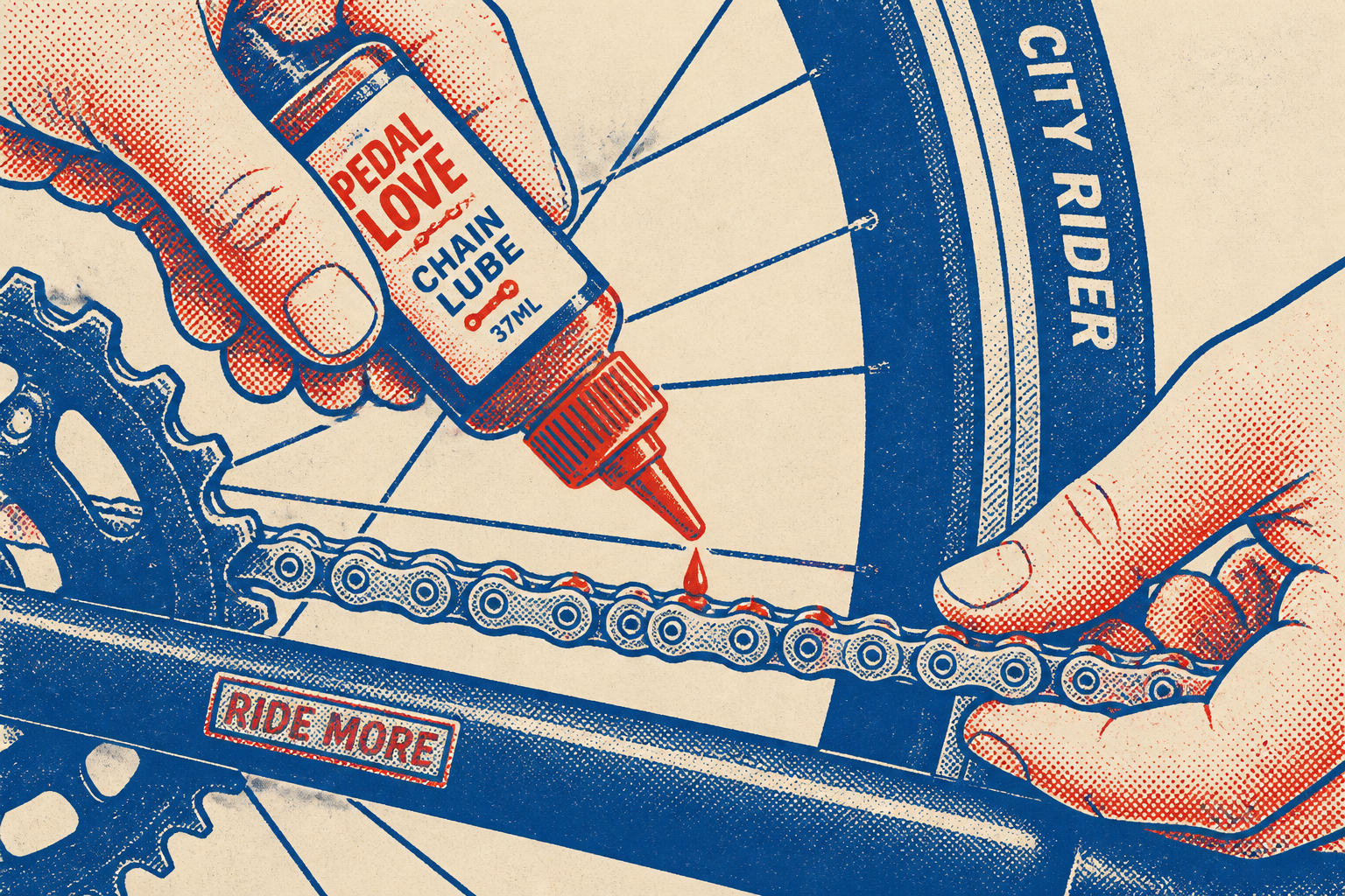 application lubrifiant chaîne vélo méthode 4 étapes entretien