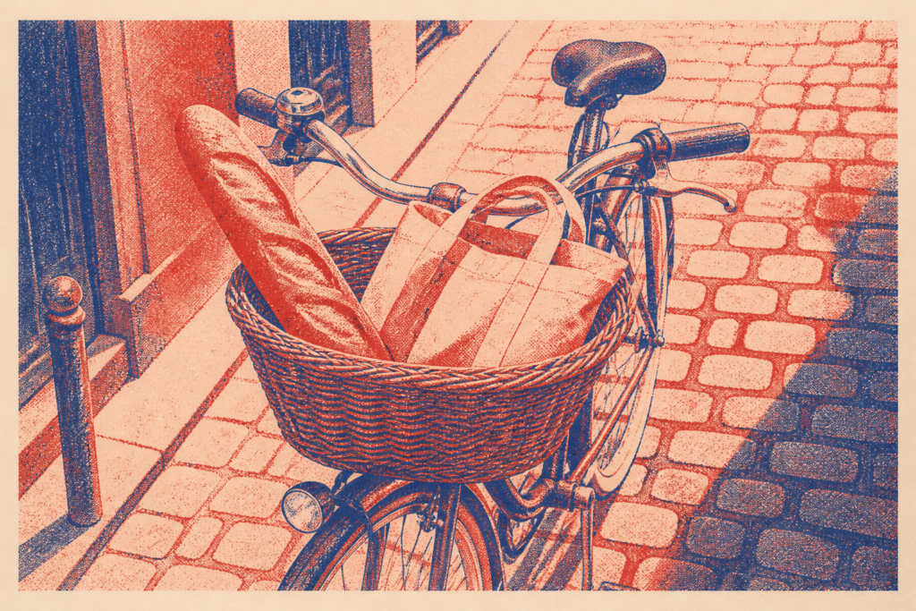 panier vélo avant sur un vélo de ville pour le vélotaf urbain
