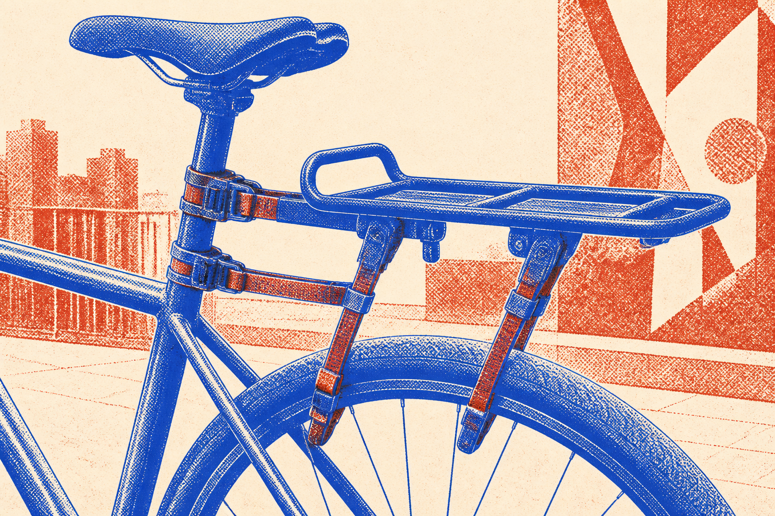 porte-bagages vélo sans oeillets collier de serrage tige de selle montage