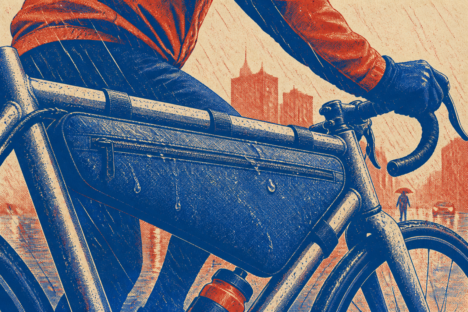 sacoche cadre vélo imperméable pluie usage quotidien vélotaf